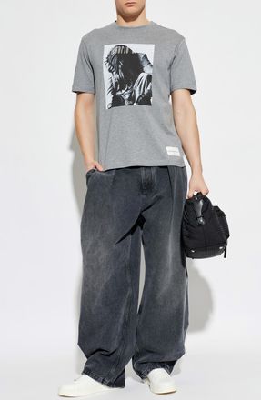 Emporio Armani T-shirt With Print, Mens, Grey