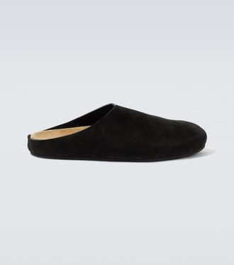 The Row New Lucca suede slip-on shoes