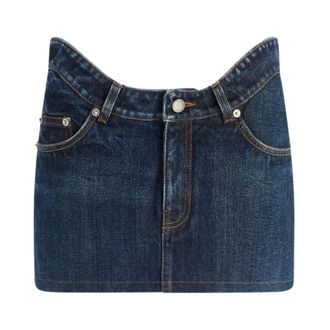 Jean Paul Gaultier Denim Skirts, female, Blue, Size: W26 Denim Mini Skirt