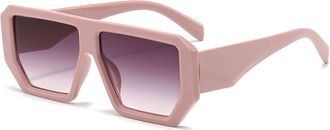 Generic Large Frame Outdoor Men Sunglasses Commuting Driving Women Sun Glasses(Pink)