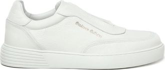 Giuliano Galiano Witte leren sneakers met logo - Heren - Sneakers - Wit - 47 EU - Schoenen