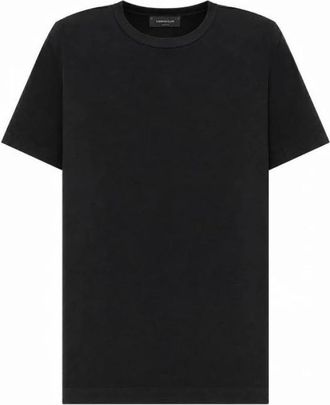 Fabiana Filippi Katoenen T-shirt - Dames - T-shirts - Zwart - M - Katoen - Tops