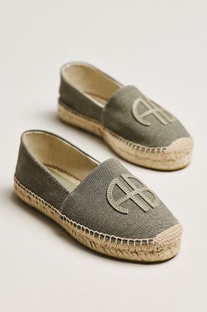 Anine Bing Paloma Embossed Logo Espadrilles