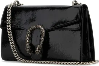 Gucci Womens Dionysus Shoulder Bag Black Leather