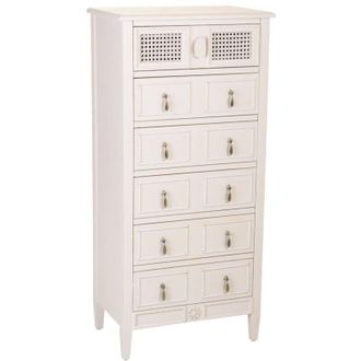 Wanderlust Deco Sinfonier De Madera Beig 6 Cajones 56x36x119h Cm