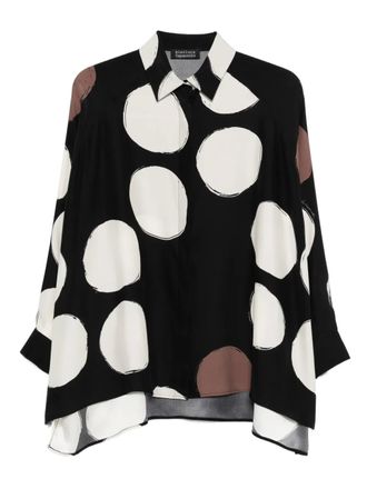 Gianluca Capannolo Mina polka dot shirt - Zwart