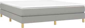 vidaXL Cama Sin Colch&oacute;n Tela Gris Claro 180x200 Cm Vidaxl