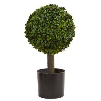 Nearly Natural 21-in Boxwood Ball Topiary Artificial Tree in Green at Nordstrom