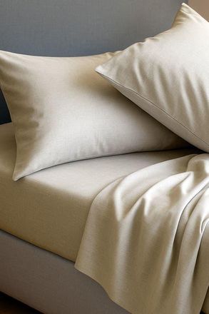 BedVoyage Melange Viscose Cotton Sheet Set - Breathable & Cozy Comfort in Sand at Nordstrom, Size Queen