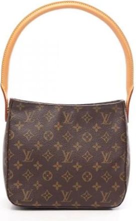 Louis Vuitton Vintage, unisex, Bruin, ONE Size, Leer, Pre-owned Monogram Canvas Shoulder Bag