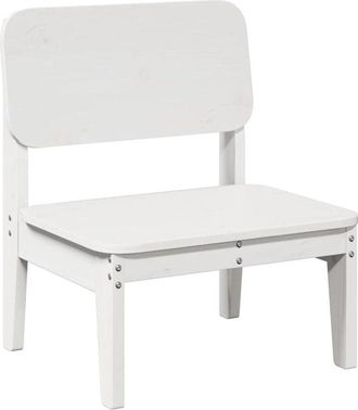 vidaXL Vidaxl - Garden Chair White 60x52.5x72 cm Solid Wood Pine