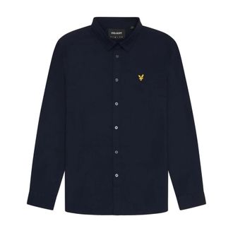 Lyle & Scott Poplin Overhemd Lange Mouw - Heren - Casual Overhemden - Blauw - S - Overhemden