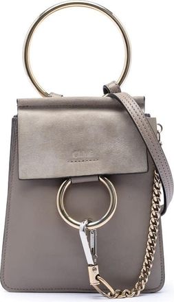 Chlo&eacute; Pre-owned Chloe Mini Calfskin and Suede Faye Bracelet Bag Ladies AC6NR9OI8WQ8C1KK