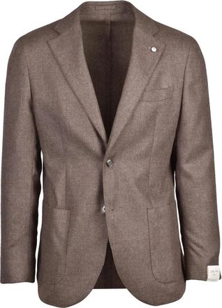 L.B.M. 1911 Giacca Stondata - Heren - Blazers - Bruin - M - Wol - Jassen