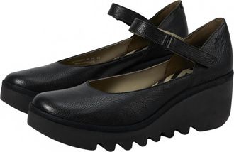 FLY London Womens Bawo543Fly Wedge Shoe In Black