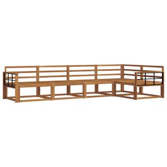 vidaXL Conjunto De Sof&aacute;s De Exterior 5 Pcs Natural Vidaxl