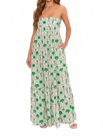 Show me your Mumu Long Weekend Maxi Dress In Coastal Collage