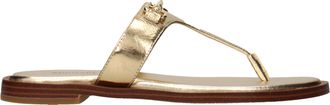 Michael Kors Carson leren slippers voor dames goud/licht goud