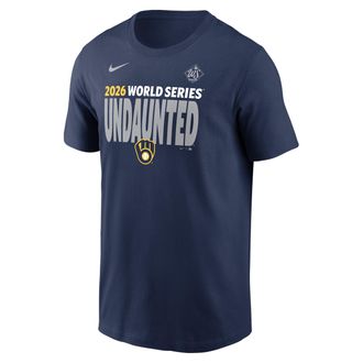 Nike Milwaukee Brewers 2026 World Series Participant Nike Mens MLB T-Shirt in Blue | N19944BMZW-VG3