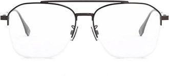 Fendi FE50033U Aviator Semi-Rim Eyeglasses - Gray