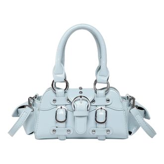 Generic Womens shoulder bag made of PU leather with rivets top handle bag for everyday life, work, shopping and school