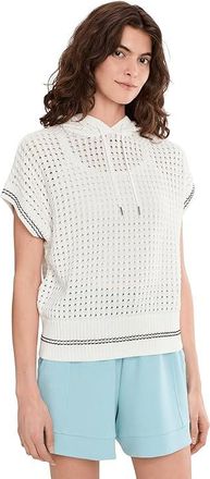 Varley Vittoria Knit Hoodie Womens Sweater Snow White : XXS, Cotton
