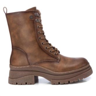 Xti Womens Combat Booties In Taupe