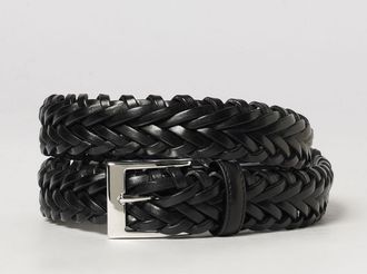 Lardini Cintura in pelle intrecciata con fibbia ad ardiglione