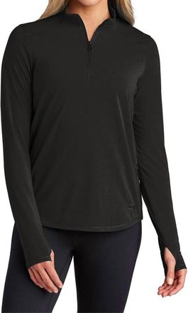 Ogio Womens Motion Zip Top In Blacktop