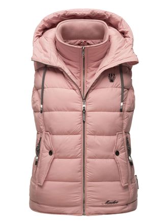 Marikoo dames gewatteerd vest - Taisaa, licht met capuchon & snackvak