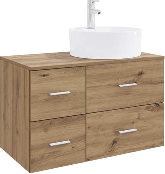 vidaXL Juego De Muebles De Ba&ntilde;o 2 Uds. Roble Artisan Vidaxl