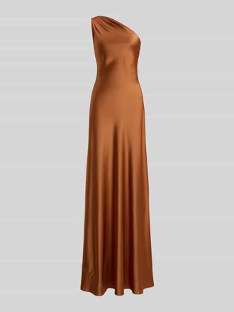Lauren Ralph Lauren Figurbetontes Abendkleid mit One-Shoulder-Ausschnitt in Terra, Gr&ouml;&szlig;e 34