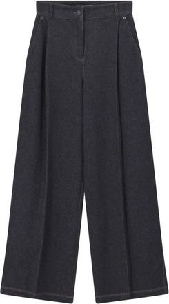 Max Mara Wide Broeken - Dames - Wijde Broeken - Blauw - L - Broeken