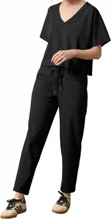 Lilla P Utility Pocket Pant In Black