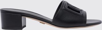 Dolce & Gabbana Sandali mules in pelle di vitello con monogram DG intagliato