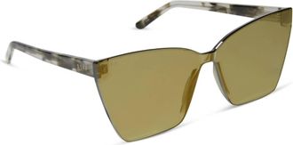 DIFF Eyewear Womens Goldie Sunglasses In Kombu+ Moss Mirror