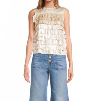 Ulla Johnson Quinn Layered Sleveless Top In Opal