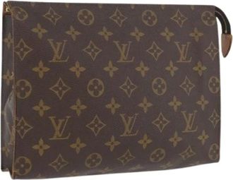 Louis Vuitton Pre-owned Clutches, female, Brown, Size: ONE SIZE Pre-owned Pochette Toilette 26