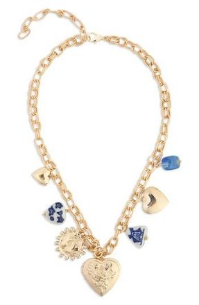 Saachi Mixed Charm Shaker Necklace in Gold at Nordstrom Rack