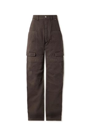 Rick Owens Stefan Wide-Leg Cotton-Twill Cargo Trousers