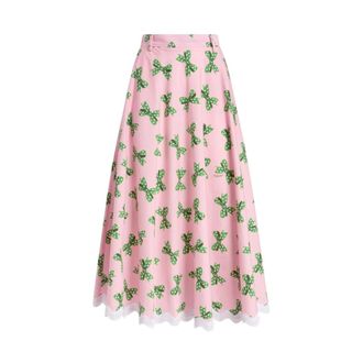 Moschino Printed cotton poplin skirt - female - Moschino - Midi Skirts - Multicolor - 2XL - Skirts