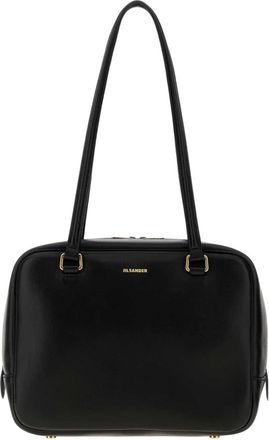 Jil Sander Vision Handtas - Dames - Schoudertassen - Zwart - ONE Size - Leer - Tassen
