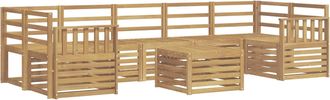 vidaXL Conjunto De Sof&aacute;s De Exterior 8 Uds. Blanco Vidaxl