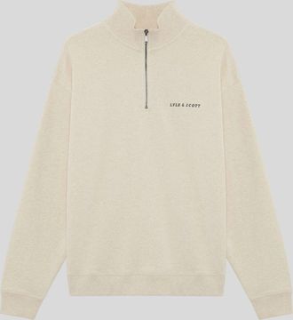 Lyle & Scott Zwaardere Script 1/4 Zip Sweatshirt