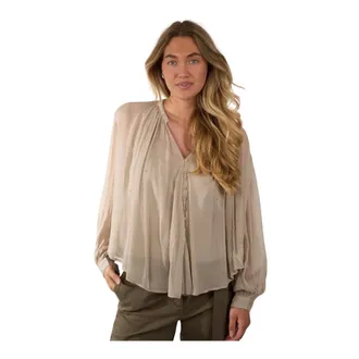 Luisa Cerano Dames, Blouses & Shirts, Grijs, Maat: XL Viscose
