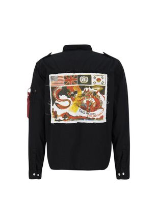 Alpha Industries T-Shirt ALPHA INDUSTRIES Dragon Shirt, Herren, Gr. L, schwarz, Obermaterial: 100% Baumwolle, Shirts T-Shirt