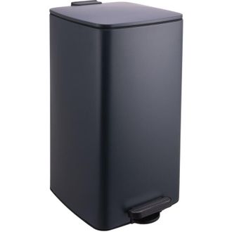 Relaxdays Relaxdays Cubo De Basura Para Cocina, 30 L, Cierre Suave, Cubo Interior Extra&iacute;ble, Mate, Pedal Cuadrado, Gris Oscuro