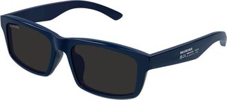 Balenciaga BB0424SK Asian Fit 004 Mens Sunglasses Blue Size 56