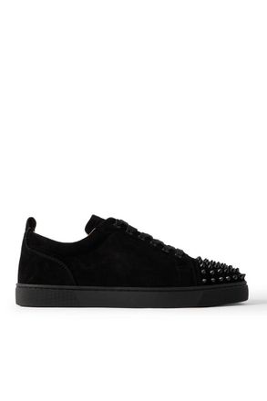 Christian Louboutin Louis Junior Spikes Cap-Toe Suede Sneakers