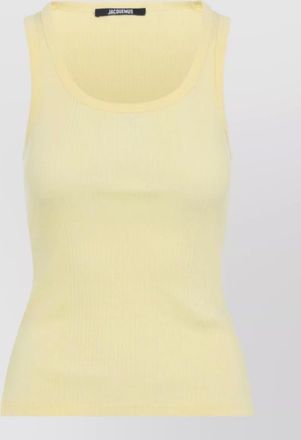 Jacquemus marcel scoop neck ribbed sleeveless top